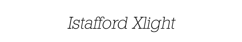 Istafford Xlight font preview