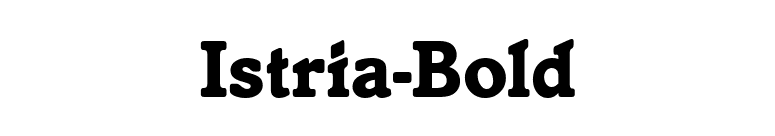 Istria-Bold font preview