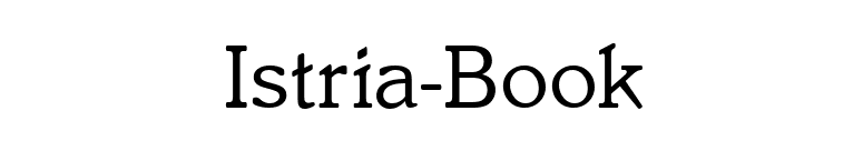 Istria-Book font preview