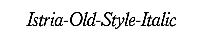 Istria-Old-Style-Italic font preview