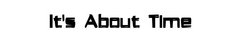 It's About Time font preview