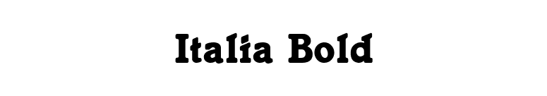 Italia Bold font preview
