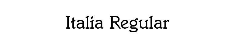 Italia Regular font preview