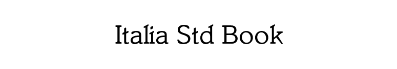 Italia Std Book font preview