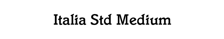Italia Std Medium font preview