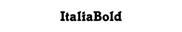 ItaliaBold font preview