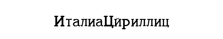 ItaliaCyrillic font preview