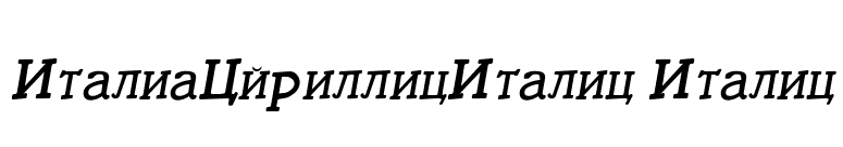 ItaliaCyrillicItalic Italic font preview