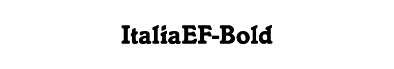 ItaliaEF-Bold font preview