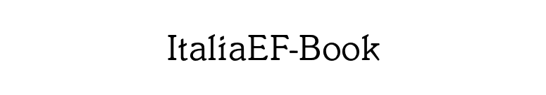 ItaliaEF-Book font preview