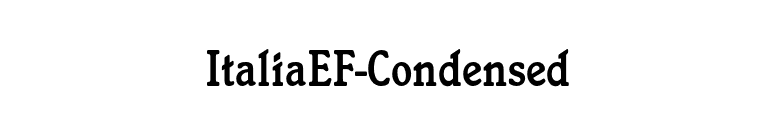 ItaliaEF-Condensed font preview