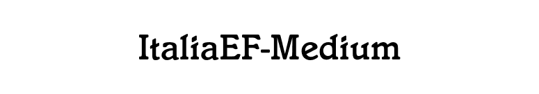 ItaliaEF-Medium font preview