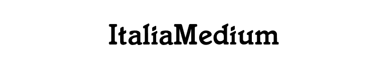 ItaliaMedium font preview