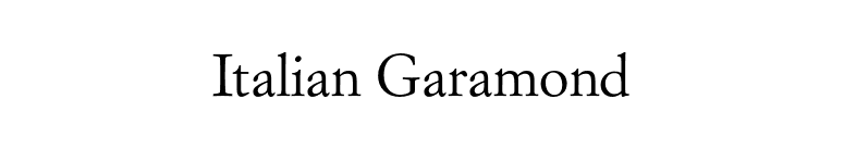 Italian Garamond font preview