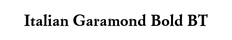 Italian Garamond Bold BT font preview