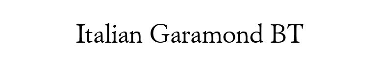 Italian Garamond BT font preview