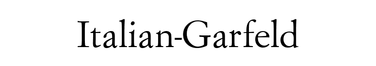 Italian-Garfeld font preview