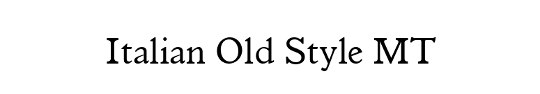 Italian Old Style MT font preview