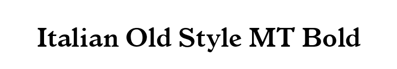 Italian Old Style MT Bold font preview