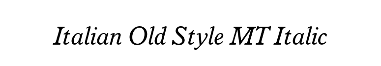 Italian Old Style MT Italic font preview