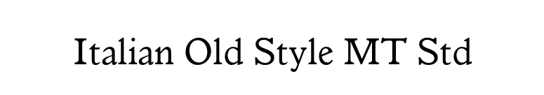 Italian Old Style MT Std font preview