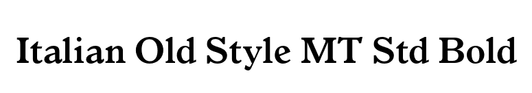 Italian Old Style MT Std Bold font preview