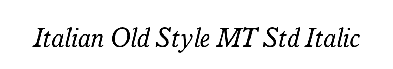Italian Old Style MT Std Italic font preview