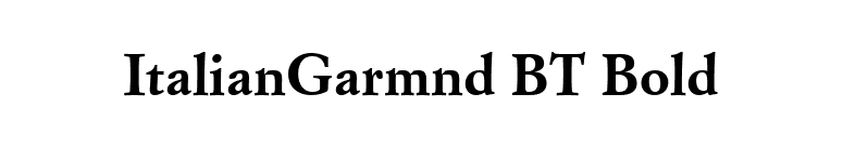 ItalianGarmnd BT Bold font preview
