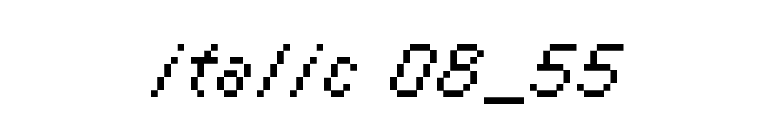 italic 08_55 font preview