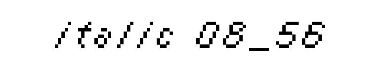italic 08_56 font preview