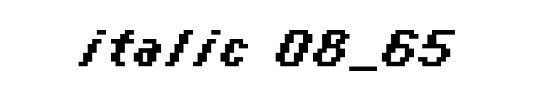 italic 08_65 font preview