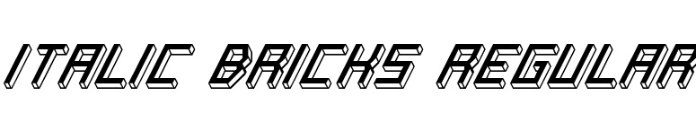 Italic Bricks Regular font preview