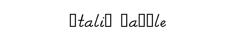Italic Sample font preview