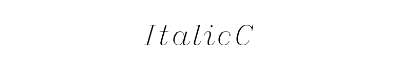 ItalicC font preview