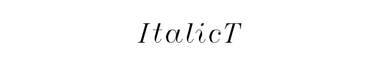 ItalicT font preview