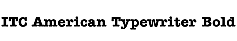 ITC American Typewriter Bold font preview