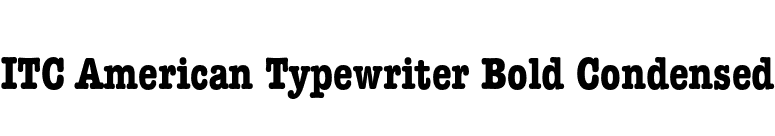 ITC American Typewriter Bold Condensed font preview