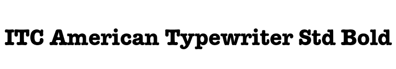 ITC American Typewriter Std Bold font preview