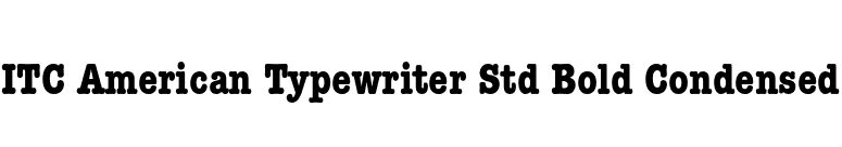 ITC American Typewriter Std Bold Condensed font preview