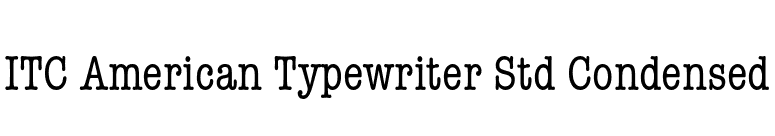ITC American Typewriter Std Condensed font preview