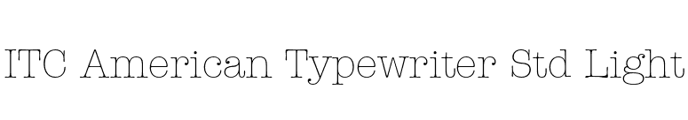 ITC American Typewriter Std Light font preview