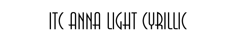 ITC Anna Light Cyrillic font preview
