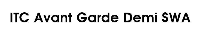 ITC Avant Garde Demi SWA font preview