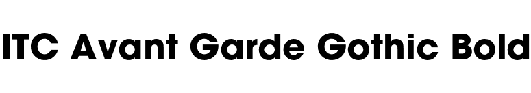 ITC Avant Garde Gothic Bold font preview