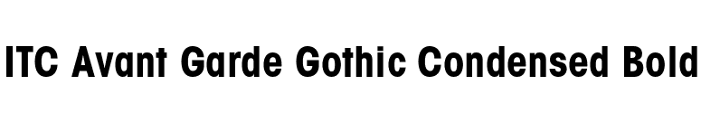 ITC Avant Garde Gothic Condensed Bold font preview