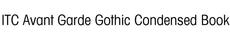 ITC Avant Garde Gothic Condensed Book font preview