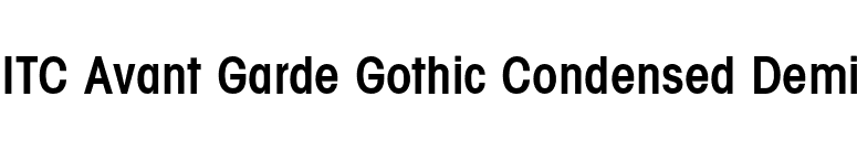 ITC Avant Garde Gothic Condensed Demi font preview