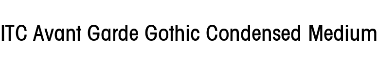 ITC Avant Garde Gothic Condensed Medium font preview
