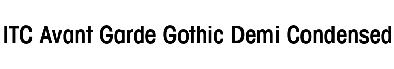 ITC Avant Garde Gothic Demi Condensed font preview