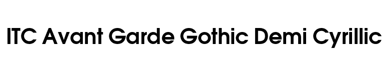 ITC Avant Garde Gothic Demi Cyrillic font preview